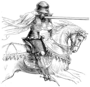 рыцари, гравюра