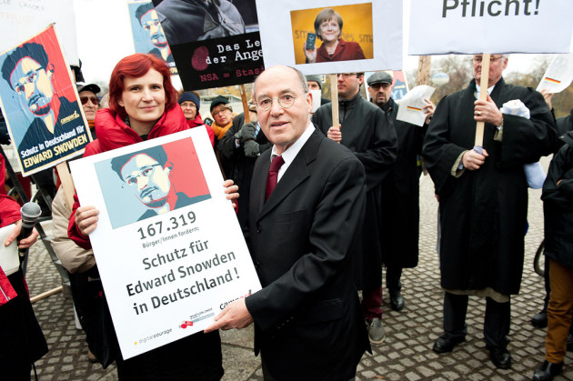 Демонстрация в защиту Эдварда Сноудена, Германия. Фотография: flickr.com/photos/linksfraktion